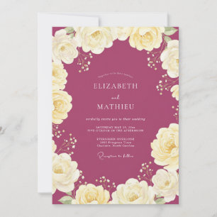 Flieder-Mauve-Creme-Ranunculus-Eukalyptus-Hochzeit Einladung