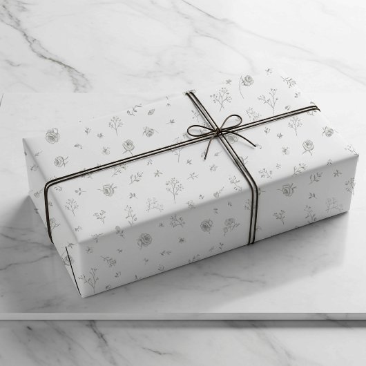 Flieder Minimal Floral Geschenkpapier