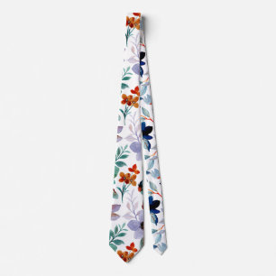 Flieder Modern Hübsches Florales Wasserfarbenmuste Krawatte