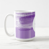 Flieder Modern Kariert Monogramm Kaffeetasse (Links)