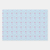 Flieder-Muster Geschenkpapier flaches Set mit 3 Bö (Vorderseite 2)