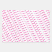 Flieder-Muster Geschenkpapier flaches Set mit 3 Bö (Vorderseite)