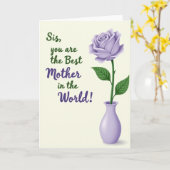 Flieder Muttertagsrose Karte (Gelbe Blume)
