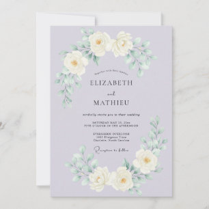 Flieder strahlende Rosenhochzeit Einladung