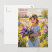 Flieder-Symbolik Postkarte (Vorne/Hinten)