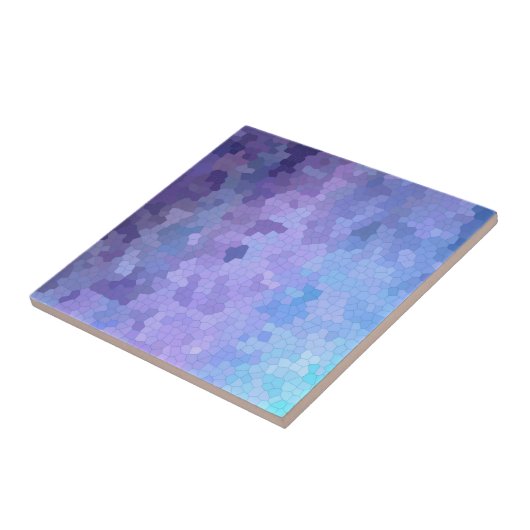 Flieder u. Lavendel durch beflecktes Glas Fliese (Seite)