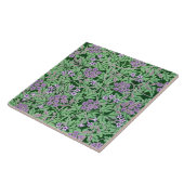 Flieder- und grünes Blumenmuster Fliese (Seite)