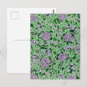 Flieder und grünes Blumenmuster Postkarte (Vorne/Hinten)