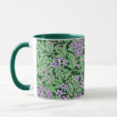 Flieder- und grünes Blumenmuster Tasse (Links)