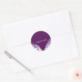 Flieder- und Lavendel-Feier-Sticker Runder Aufkleber (Umschlag)