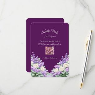 Flieder und Lavendel RSVP-Beilagekarte RSVP Karte