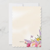 Flieder-und Pfingstrosen-Blumeneinladung Einladung (Rückseite)