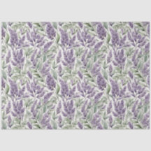 Flieder und Salbei Blumen-Decoupage