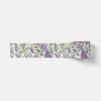 Flieder- und Salbei-Blumendekoupage Satinband