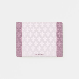 Flieder- und violettes imperiales Fleur-de-Lis-Mus Post-it Klebezettel