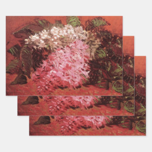 Flieder von Vincent van Gogh, Stillleben Blumen Geschenkpapier Set