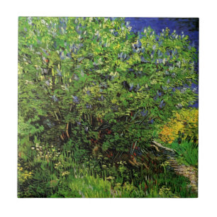 Flieder von Vincent van Gogh, Vintage Gartenblumen Fliese