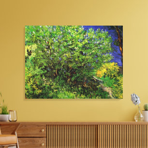 Flieder von Vincent van Gogh, Vintage-Gartenblumen Leinwanddruck