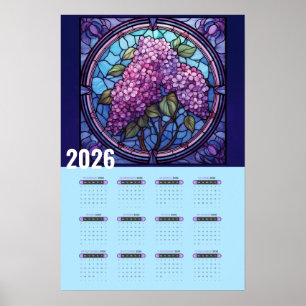 Flieder-Wandkalender 2026 Poster