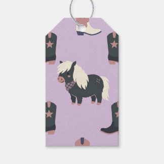 Flieder Western Cowgirl Pony Geschenkanhänger