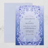 Fliederblatt-Hochzeit Einladung (Vorne/Hinten)
