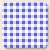 fliederblaues Karomuster Getränkeuntersetzer (Vorderseite)