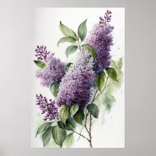 Fliederblumen Kunst Druck Poster