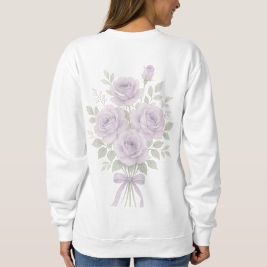Fliederblumen Muttertags-Sweatshirt Sweatshirt (Rückseite)