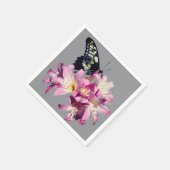 Fliederblumen und Schmetterling Papier Servietten (Ecke)