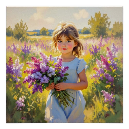 Fliederblüte Poster (Vorderseite)