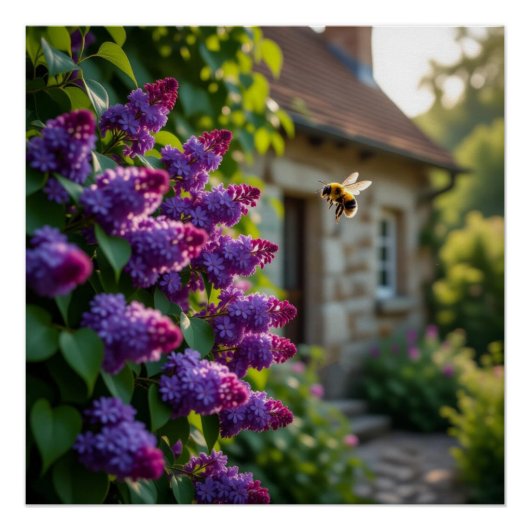 Fliederblüte Poster (Vorderseite)