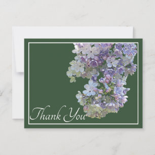 Fliederblüten grüner Hintergrund Dankeschön Postkarte