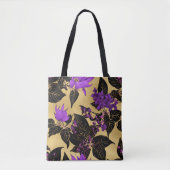 Fliederblüten mit schwarzen Blättern Tasche (Vorderseite)