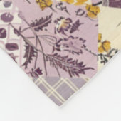 Fliederfarbene Gelbe Patchwork-Quiltdecke im Landh Fleecedecke (Ecke)
