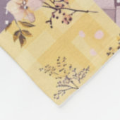 Fliederfarbene Gelbe Patchwork-Quiltdecke im Landh Fleecedecke (Ecke)