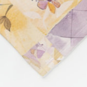 Fliederfarbene gelbe Patchwork-Quiltdecke im Landh Fleecedecke (Ecke)