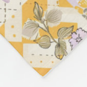 Fliederfarbene Gelbe Patchwork-Quiltdecke im Landh Fleecedecke (Ecke)
