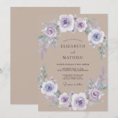 Fliederhochzeit Einladung (Vorne/Hinten)