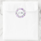 Fliederhochzeit Runder Aufkleber (Tasche)