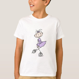 Fliederkleid-Figur-Eisläufer-T-Shirts und Geschenk T-Shirt