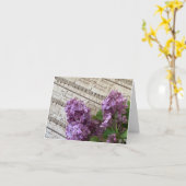 Fliedern auf alten Noten Karte (Gelbe Blume)