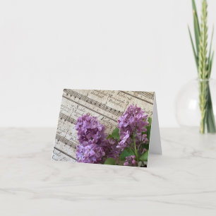 Fliedern auf alten Noten Karte