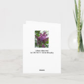 "Fliedern chez moi " Karte (Rückseite)