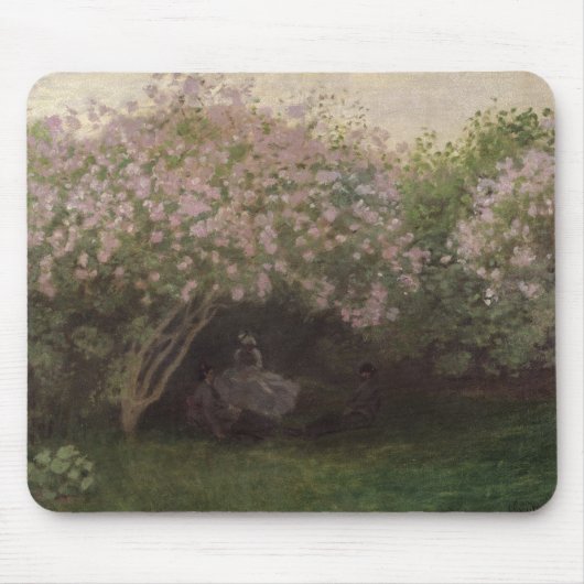 Fliedern Claude Monets |, graues Wetter, 1872 Mousepad (Vorne)