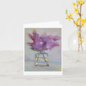 Fliedern im GlasVase Karte (Gelbe Blume)