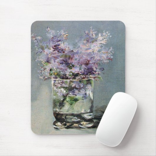 Fliedern in einem Glas durch Edouard Manet Mousepad (Mit Mouse)