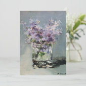 Fliedern in einem Glas durch Manet Brautparty Einladung (Stehend Vorderseite)