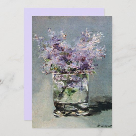 Fliedern in einem Glas durch Manet Brautparty Einladung (Vorne/Hinten)