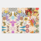 Fliederrosa Boho Whimsical Botanische Flora Geschenkpapier Set (Vorderseite 2)