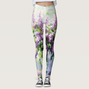 Fliederstrauß in Lavendelblüten Leggings